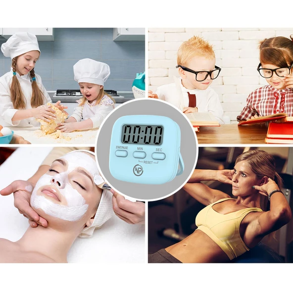 NPO NPT05M Mutfak,Ders,Yemek için 99:59dk Dijital Alarm Kronometre,Pomodoro Öğrenci Motivasyon Saati - 5