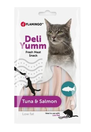 Flamingo Deli Yumm Tuna ve Somonlu Krema Kedi Ödül Maması 14 Gr 5'li