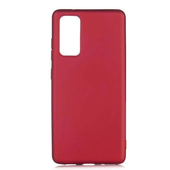 Samsung Galaxy S20 Ultra Premium Silikon Kılıf Bordo