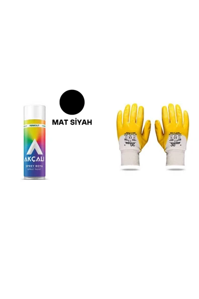 Akçalı AKÇALI Sprey Boya Mat Siyah - Eldiven