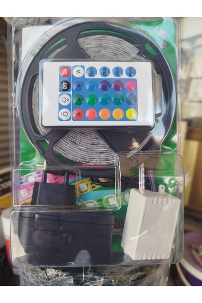 SAHAF Şerit Led 5 Metre Tak Çalıştır Kumandalı Trafolu Rgb Şerit Işık Aydınlatma Parti Led
