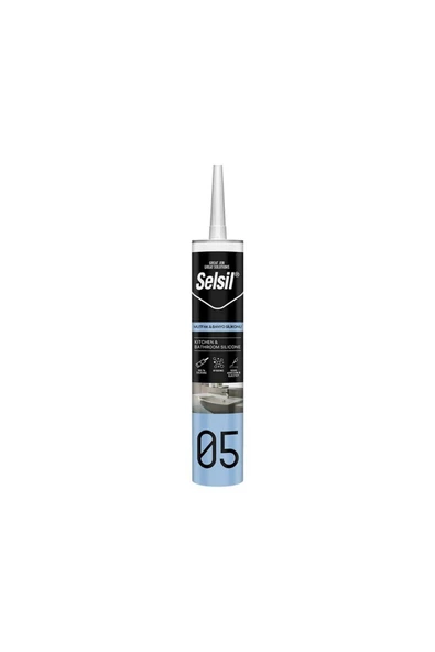 Selsil Mutfak ve Banyo Silikonu Beyaz 280ml