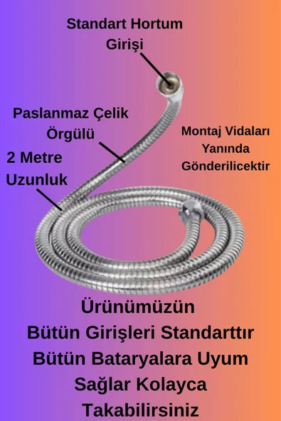 Acarlar 5 Yıl Garantili Duş Hortumu Ve Seti Başlığı Duş Telefonu Duş Seti 1.kalite - 2