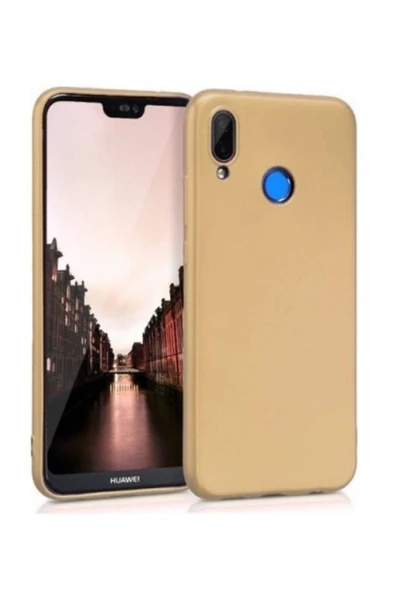 Huawei P20 Lite Premium Silikon Kılıf Gold