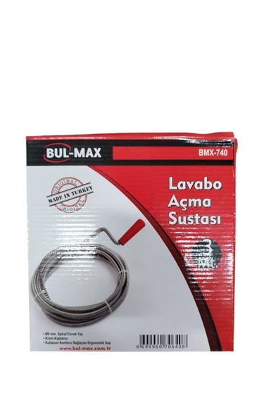 HAFSER Tıkalı Banyo Lavabo Deliği Gider Boru Açıcı Aparat 3 Metre Susta