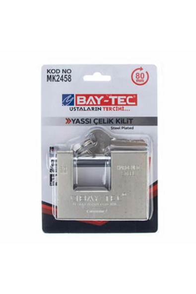 Baytec Yassı Çelik Kilit 80mm