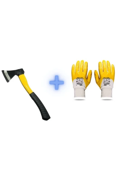 DMAX Fiber Saplı Balta + Eldiven