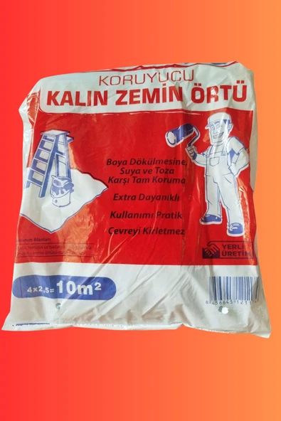 HAFSER Koruyucu Zemin Hışır Örtü Kalın 4x2.5 10m2 Mobilya Halı Eşya Koruma