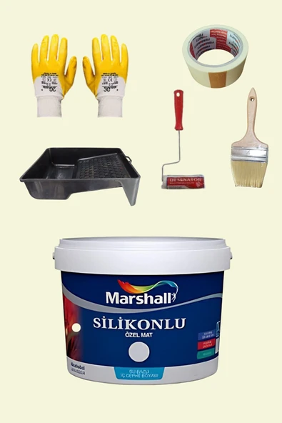 Marshall 5'li Set Silikonlu Özel Mat Iç Cephe Duvar Boyası Limon Ağacı 15-7.5-2.5lt
