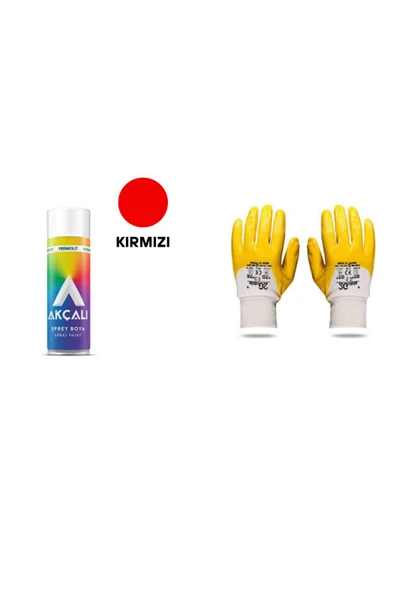 Akçalı AKÇALI Sprey Boya Kırmızı + Eldiven