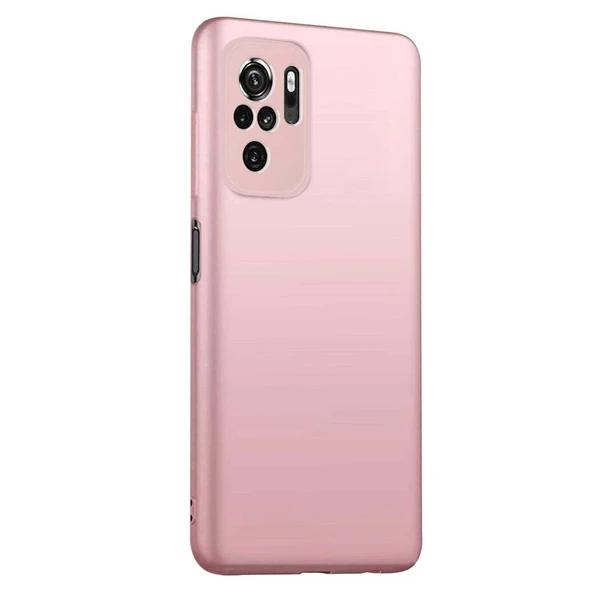 Xiaomi Redmi Note 10S Premium Silikon Kılıf RoseGold