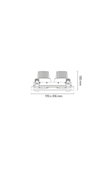 GOYA Gy-3042-30 2x28w Cob Ledli Mağaza Armatürü Siyah Kasa Beyaz Işık Rengi - 2