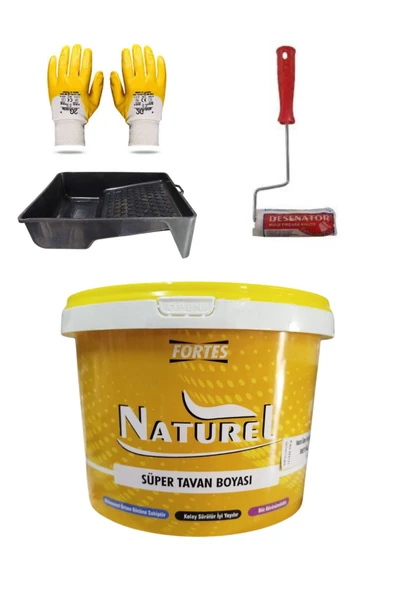 FORTES 4'Lü Set Süper Tavan Boyası Seti 15L-2.5-7.5