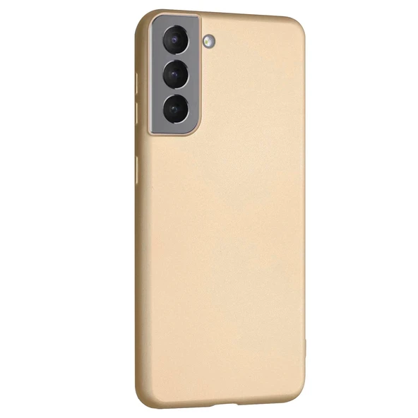 Samsung Galaxy S21 Premium Silikon Kılıf Gold