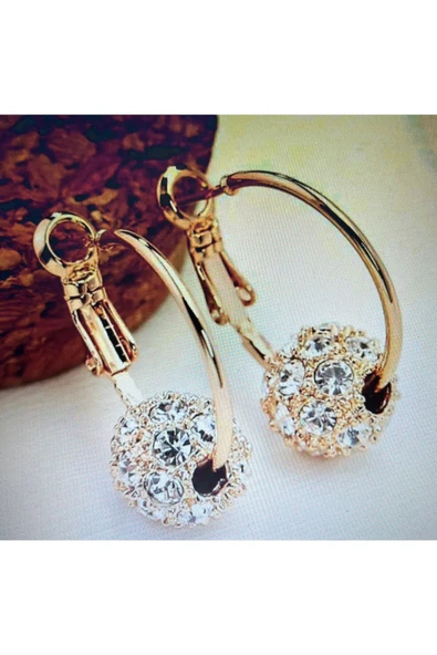 SUNA ALTINTOPLAR BEYAZ TAŞ HALKALI KÜPE