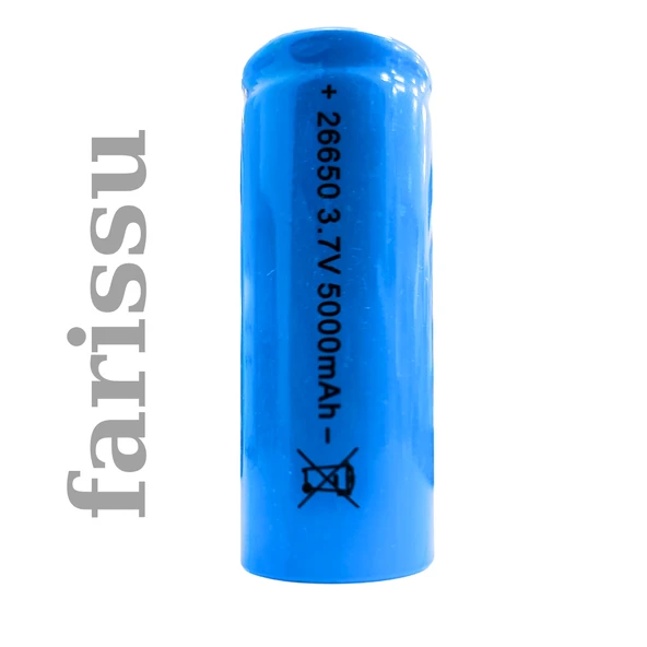 26650 3.7V 5000mAh Li-ion Şarjlı Pil - 2