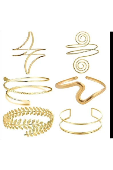 YEBİİ Geometrik Punk Bileklik , Kadınlar için Abartılı Yaprak Bileklik ve Kol YÜZÜK - Resim 3