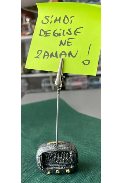 EREN MİNİ RADYO GRİ POLYESTER KAĞIT TUTUCU NOTLUK-ÇOK ŞIK-SEVİMLİ MİNİ MESAJ GÖNDERİN SEVDİKLERİNİZE