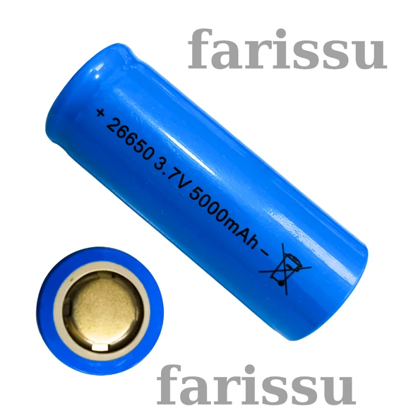 26650 3.7V 5000mAh Li-ion Şarjlı Pil
