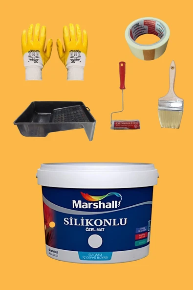 Marshall 5'li Set Silikonlu Özel Mat Iç Cephe Duvar Boyası Bal Arısı 15-7.5-2.5lt