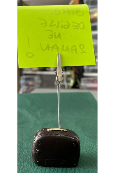 EREN MİNİ RADYO KAHVE POLYESTER KAĞIT TUTUCU NOTLUK-ÇOK ŞIK-SEVİMLİ MİNİ MESAJ GÖNDERİN SEVDİKLERİNİZE - 2