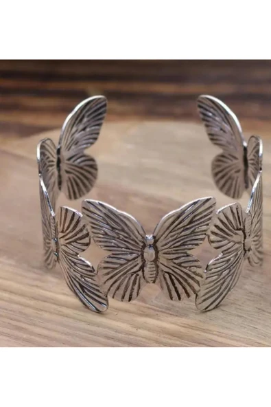 YEBİİ ohem Tarzı Çiçek Şeklinde Açık Manşet Bilezik, Vintage Metal Bilezik, Moda Günlük Kullanım Aksesuarı