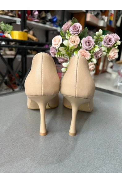 BYSLÇ SHOES NUD TEN STİLLETTO SİVRİ BURUN YENİ SEZON 9 CM TOPUK BOYU - 3