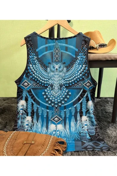 SUNA BİLGE BAYKUŞ ETNİK DESEN TİŞÖRT - Resim 2