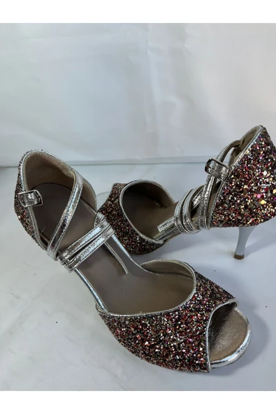 SUNA Tango, Salsa,bacata, Swıng Cazz Kadın Dans Ayakkabısı Kapalı Topuk 8,5 Cm (13 PONT) - Resim 5