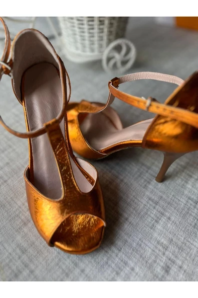 SUNA TANGO AYAKKABISI KADIN 8,5 CM (13 PONT)  T MODEL DERİ ÖZEL ÜRETİM - 2