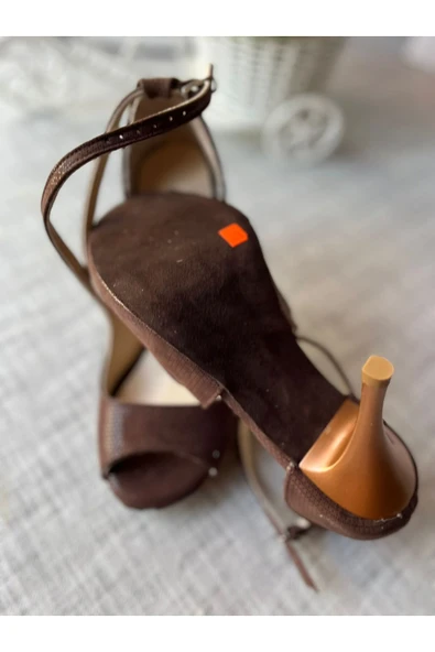 SUNA TANGO AYAKKABISI KADIN 8,5 CM (13 PONT)  YANDAN ÇİFT BAĞLI DERİ ÖZEL ÜRETİM - Resim 5