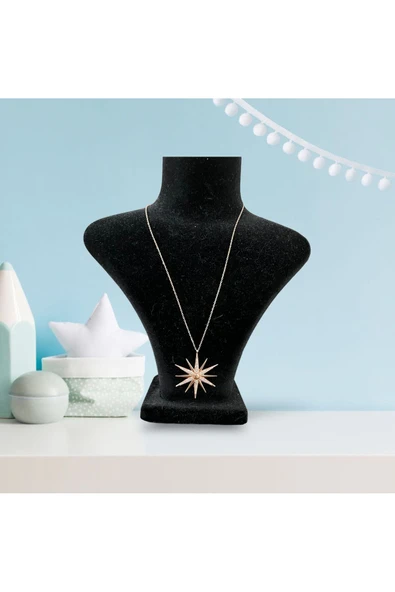 SUNA YILDIZINIZ PARLASIN 925 AYAR GÜMÜŞ KOLYE - 3