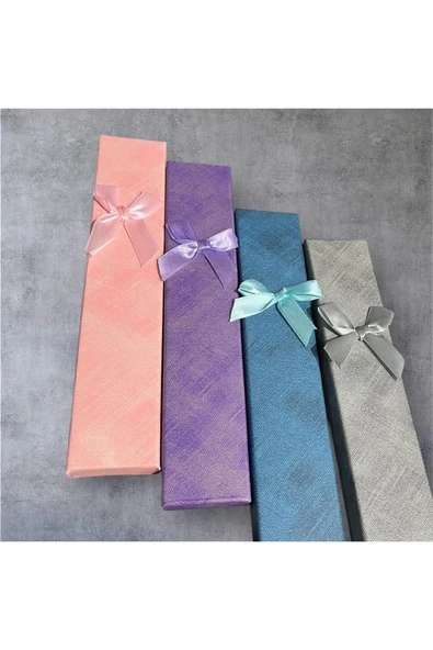 SUNA BEYAZ MİNİTASLI ACIKMAVİ BONCUKLU GÜMÜŞ KOLYE UCU VE ZİNCİRİ- KUTULU - 3