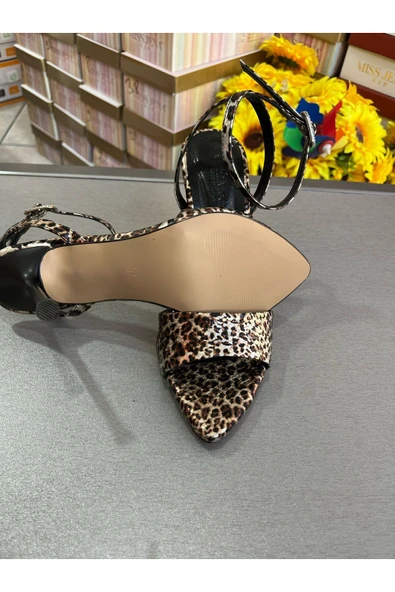 Park Moda 2025 TOP MODEL LEOPAR RUĞAN KELEBEK 10 CM TOPUKLU AYAKKABI MUHTEŞEM GECE-GÜNDÜZ - 5