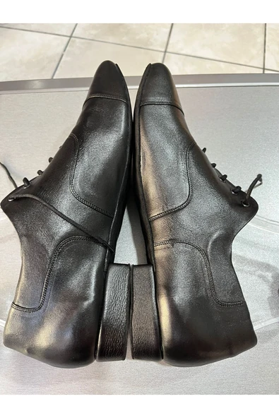 bitangosu SİYAH GERÇEK DERİ YENİ KALIP MASKARATLI ÇARIKMODEL 1 CM TOPUKLU ERKEK TANGO DANS VE SALON AYAKKABISI - 5