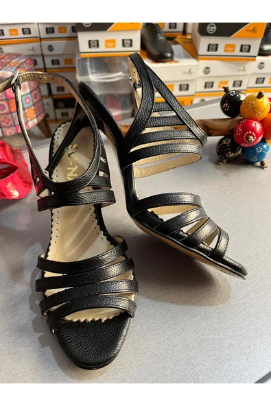 SUNA KLEOPATRA SİYAH TANGO-DANS-ABİYE AYAKKABI - Resim 4