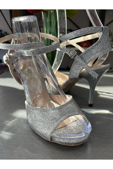 bitangosu LAME SİMLİ KELEBEK MODEL KADIN TANGO-DANS VE SALON AYAKKABISI 8,5 CM(13PONT)TOPUK BOYUNDA ENMODAMODE - 2