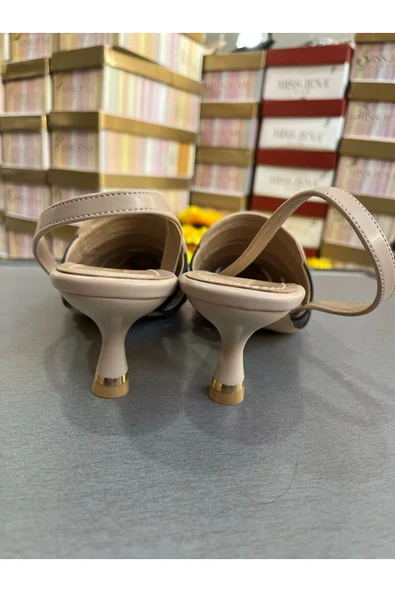 Park Moda ÖZEL TASARIM 2025 MODEL AÇIK TOPUK KADIN AYAKKABI 5 CM MİNİ TOPUK - Resim 8