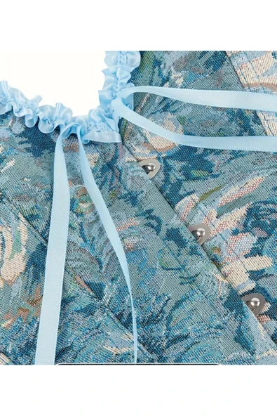 SUNA MAVİ RÖNASAS KORSELİ BUSTİYER - Resim 2