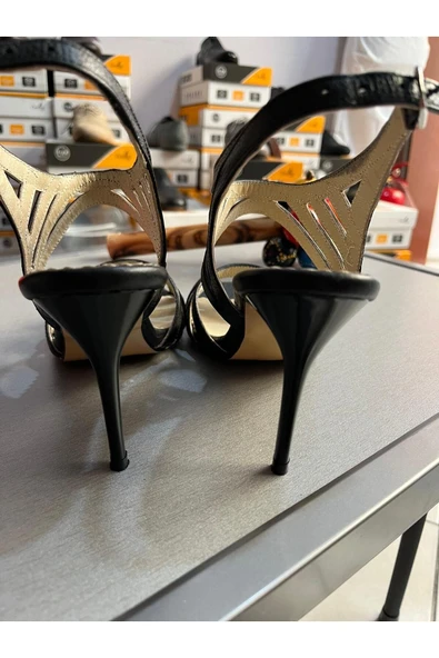 SUNA KLEOPATRA SİYAH TANGO-DANS-ABİYE AYAKKABI - Resim 5