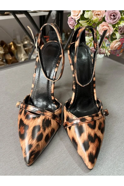 SUNA LEOPAR TREND MODEL KADIN TOPUKLU AYAKKABI - 2
