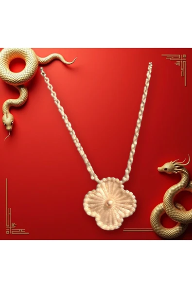 SUNA YONCA ROSE KAPLAMA 925 AYAR GÜMÜŞ KOLYE-KUTULU - 2