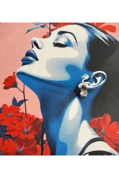 SUNA YILDIZLAR SALLANTILI KÜPE GÜMÜŞ-KUTULU - 2