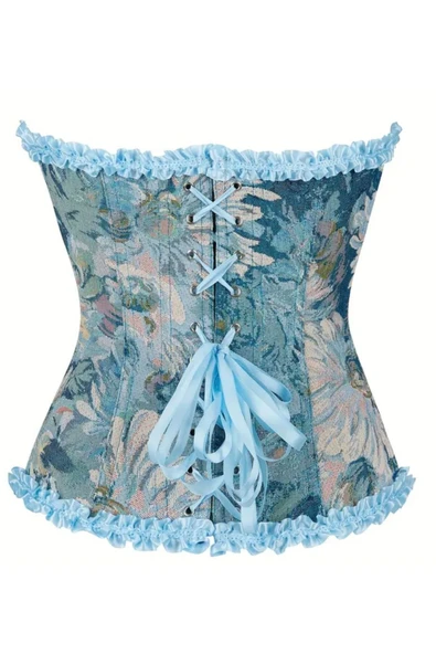 SUNA MAVİ RÖNASAS KORSELİ BUSTİYER - Resim 3