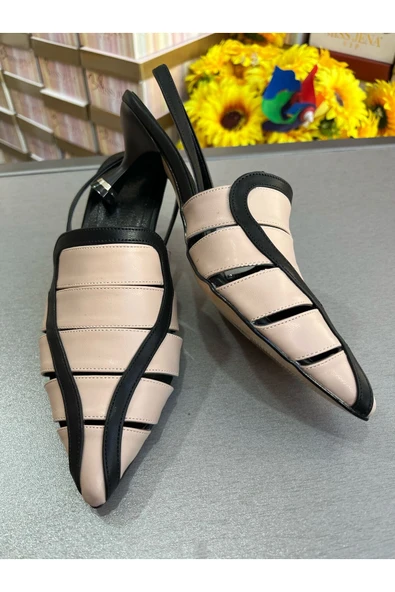 Park Moda ÖZEL TASARIM 2025 MODEL AÇIK TOPUK KADIN AYAKKABI 5 CM MİNİ TOPUK - 4