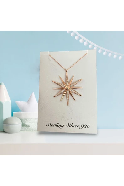 SUNA YILDIZINIZ PARLASIN 925 AYAR GÜMÜŞ KOLYE - 2