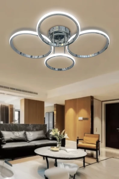 Negro 4'Lü Plafonyer Led Avize - Resim 2