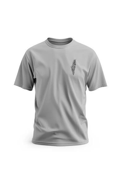 Kısa Kollu Yanlı Küçük Arapça Atasözü Filistin Haritası Şekli Dijital Baskılı Unisex S - 2xl T300014 - 2