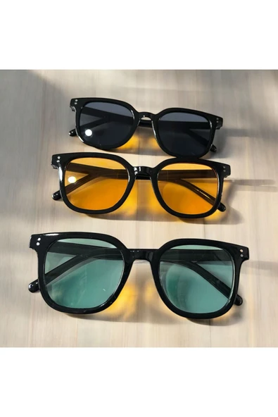 SUNA RENKLİ CAM ÜNİSEX GÜNEŞ GÖZLÜK - 3