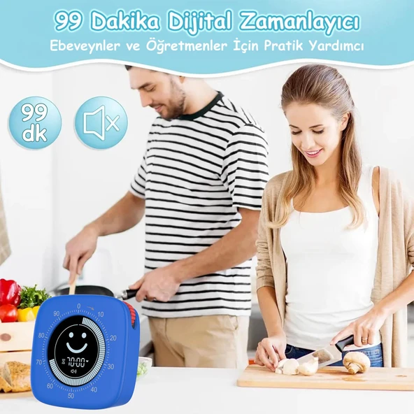 NPO NPT26XM Mutfak,Ders,Yemek için 60dk Dijital Alarm Kronometre,Pomodoro Öğrenci Motivasyon Saati - 6